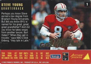 1995 Action Packed Rookies & Stars - Stargazers #1 Steve Young Back