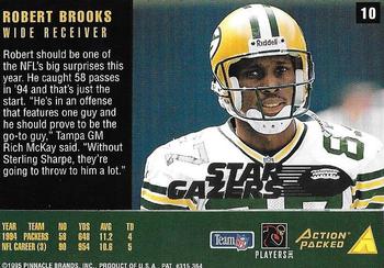 1995 Action Packed Rookies & Stars - Stargazers #10 Robert Brooks Back