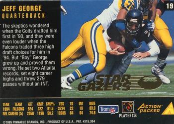 1995 Action Packed Rookies & Stars - Stargazers #19 Jeff George Back