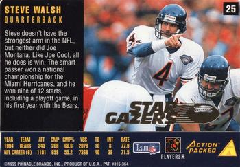 1995 Action Packed Rookies & Stars - Stargazers #25 Steve Walsh Back