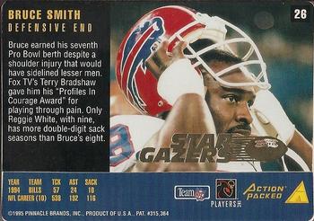 1995 Action Packed Rookies & Stars - Stargazers #26 Bruce Smith Back