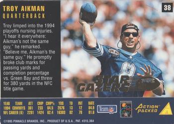 1995 Action Packed Rookies & Stars - Stargazers #38 Troy Aikman Back
