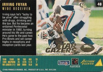 1995 Action Packed Rookies & Stars - Stargazers #46 Irving Fryar Back