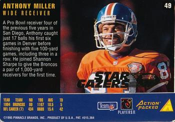 1995 Action Packed Rookies & Stars - Stargazers #49 Anthony Miller Back