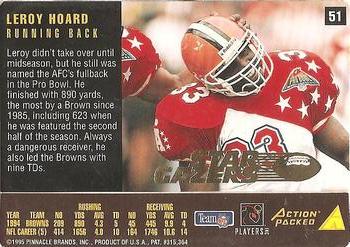 1995 Action Packed Rookies & Stars - Stargazers #51 Leroy Hoard Back