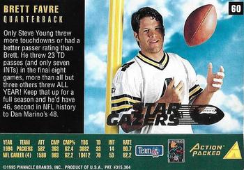 1995 Action Packed Rookies & Stars - Stargazers #60 Brett Favre Back