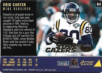 1995 Action Packed Rookies & Stars - Stargazers #64 Cris Carter Back