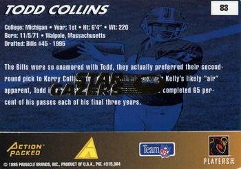 1995 Action Packed Rookies & Stars - Stargazers #83 Todd Collins Back