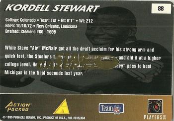 1995 Action Packed Rookies & Stars - Stargazers #88 Kordell Stewart Back