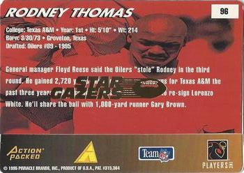 1995 Action Packed Rookies & Stars - Stargazers #96 Rodney Thomas Back