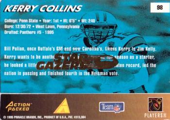 1995 Action Packed Rookies & Stars - Stargazers #98 Kerry Collins Back