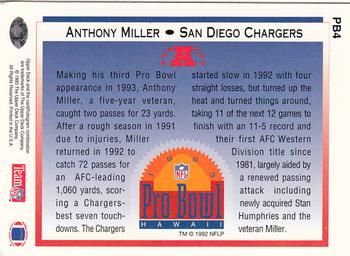1993 Upper Deck - Pro Bowl #PB4 Anthony Miller Back