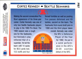 1993 Upper Deck - Pro Bowl #PB7 Cortez Kennedy Back