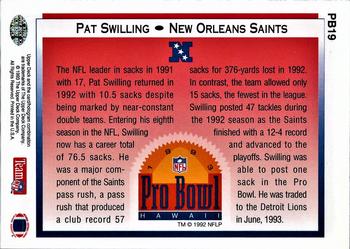 1993 Upper Deck - Pro Bowl #PB19 Pat Swilling Back