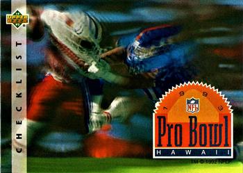 1993 Upper Deck - Pro Bowl #PB20 Checklist Front