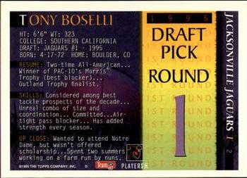 1995 Bowman - First Round Picks #2 Tony Boselli Back