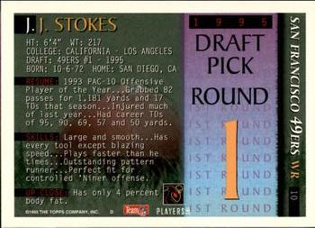 1995 Bowman - First Round Picks #10 J.J. Stokes Back