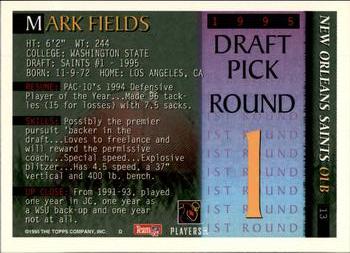1995 Bowman - First Round Picks #13 Mark Fields Back