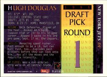 1995 Bowman - First Round Picks #16 Hugh Douglas Back