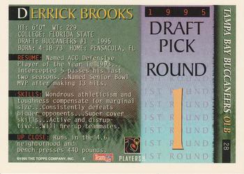 1995 Bowman - First Round Picks #28 Derrick Brooks Back