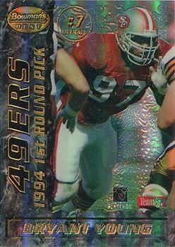 1995 Bowman's Best - Double Finest Mirror Images Draft Picks Refractors #7 Bryant Young / Mike Mamula Front