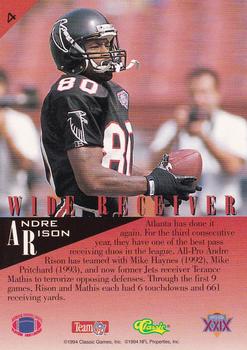 1995 Classic NFL Experience - Gold #4 Andre Rison Back
