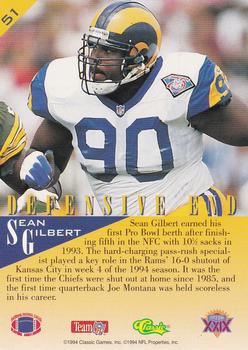1995 Classic NFL Experience - Gold #51 Sean Gilbert Back