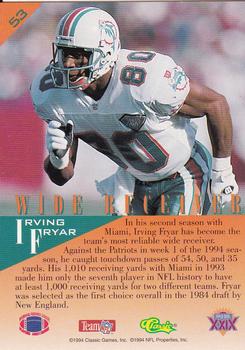 1995 Classic NFL Experience - Gold #53 Irving Fryar Back