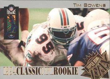 1995 Classic NFL Experience - Rookies #R9 Tim Bowens Front