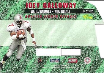 1995 Classic NFL Rookies - Die Cuts Printer's Proofs #8 Joey Galloway Back