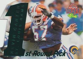 1995 Classic NFL Rookies - Die Cuts Silver Signatures #6 Kevin Carter Front