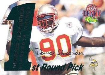 1995 Classic NFL Rookies - Die Cuts Silver Signatures #11 Derrick Alexander Front