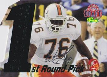 1995 Classic NFL Rookies - Die Cuts Silver Signatures #12 Warren Sapp Front