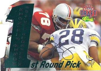 1995 Classic NFL Rookies - Die Cuts Silver Signatures #24 Korey Stringer Front
