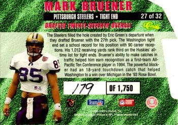 1995 Classic NFL Rookies - Die Cuts Silver Signatures #27 Mark Bruener Back