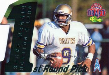 1995 Classic NFL Rookies - Die Cuts Silver Signatures #3 Steve McNair Front