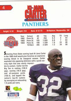 1995 Classic NFL Rookies - Draft Review #4 Ki-Jana Carter Back