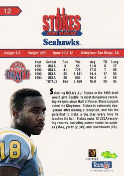 1995 Classic NFL Rookies - Draft Review #12 J.J. Stokes Back