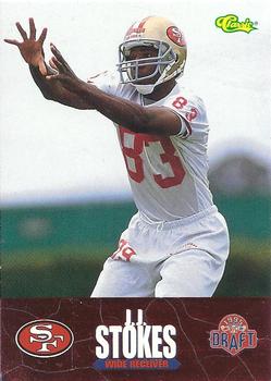 1995 Classic NFL Rookies - Draft Review #20 J.J. Stokes Front