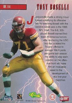 1995 Classic NFL Rookies - Instant Energy #IE14 Tony Boselli Back