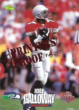 1995 Classic NFL Rookies - Printer's Proofs #8 Joey Galloway Front