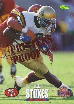 1995 Classic NFL Rookies - Printer's Proofs #10 J.J. Stokes Front
