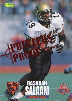 1995 Classic NFL Rookies - Printer's Proofs #21 Rashaan Salaam Front