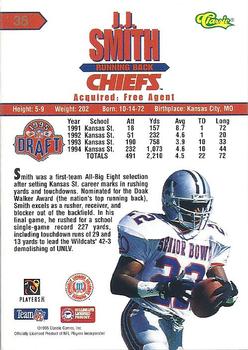 1995 Classic NFL Rookies - Printer's Proofs #35 J.J. Smith Back