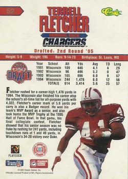 1995 Classic NFL Rookies - Printer's Proofs #52 Terrell Fletcher Back
