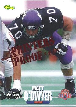1995 Classic NFL Rookies - Printer's Proofs #65 Matt O'Dwyer Front