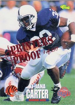1995 Classic NFL Rookies - Printer's Proofs #67 Ki-Jana Carter Front