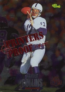 1995 Classic NFL Rookies - Printer's Proofs Silver #5 Kerry Collins Front