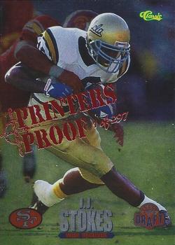 1995 Classic NFL Rookies - Printer's Proofs Silver #10 J.J. Stokes Front