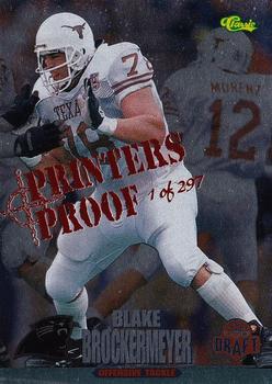 1995 Classic NFL Rookies - Printer's Proofs Silver #29 Blake Brockermeyer Front